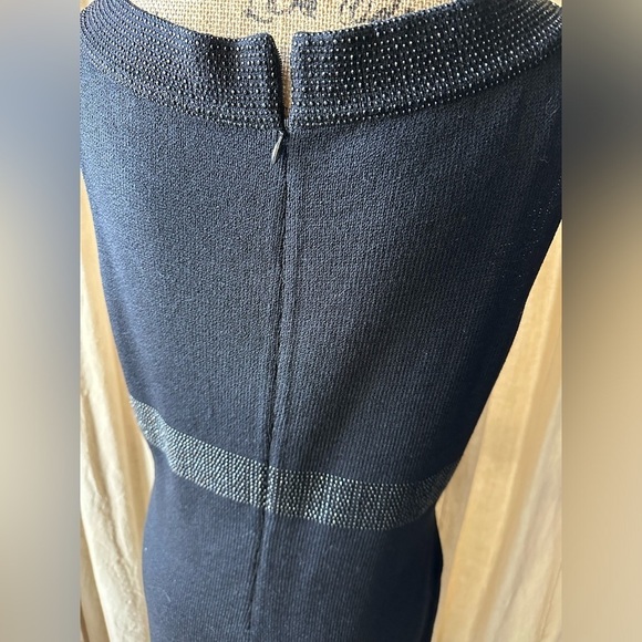 St John Santana Knit Black Dress - Picture 8 of 14